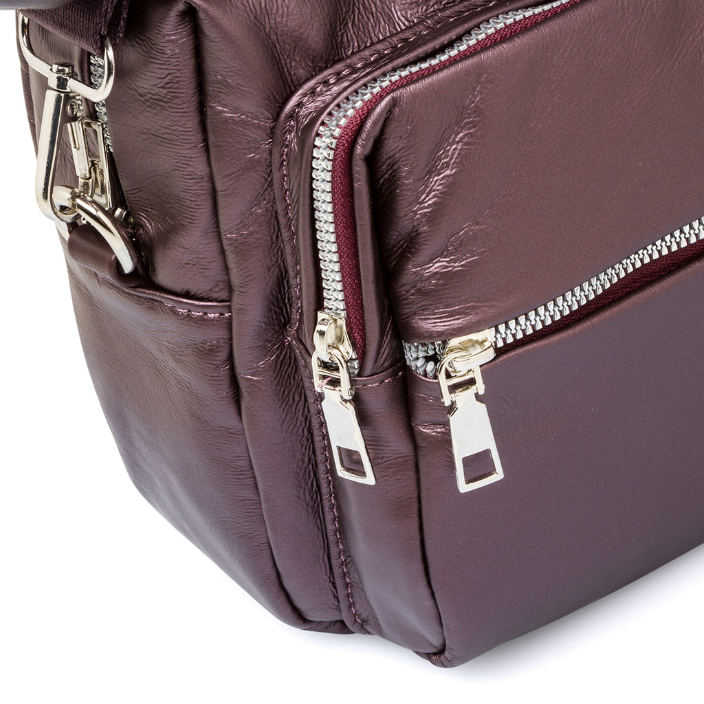 Borsa a tracolla viola da donna con pochette rimovibile Swish Jeans