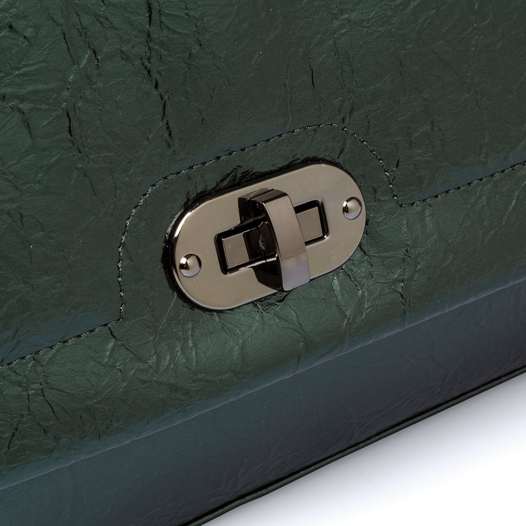 Borsa a tracolla verde da donna con chiusura a incastro Swish Jeans