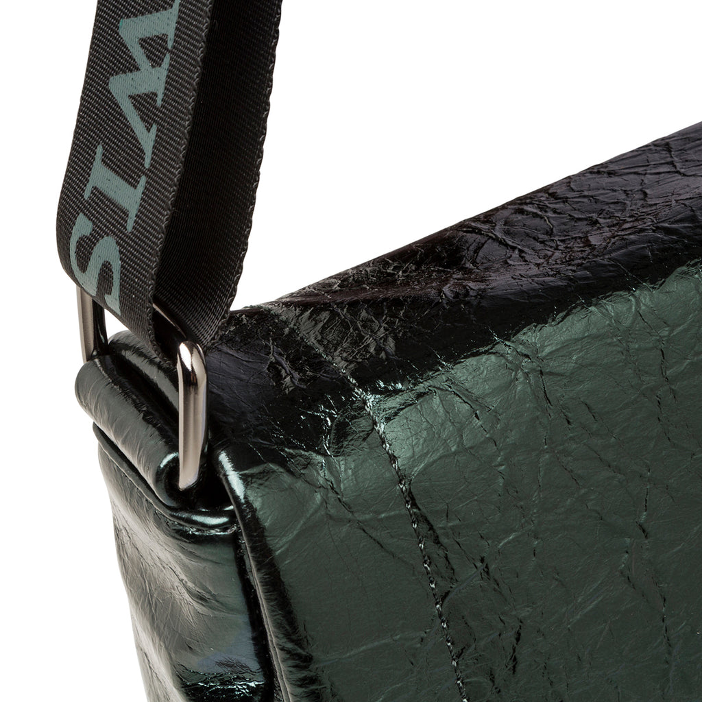 Borsa a tracolla verde da donna con chiusura a incastro Swish Jeans