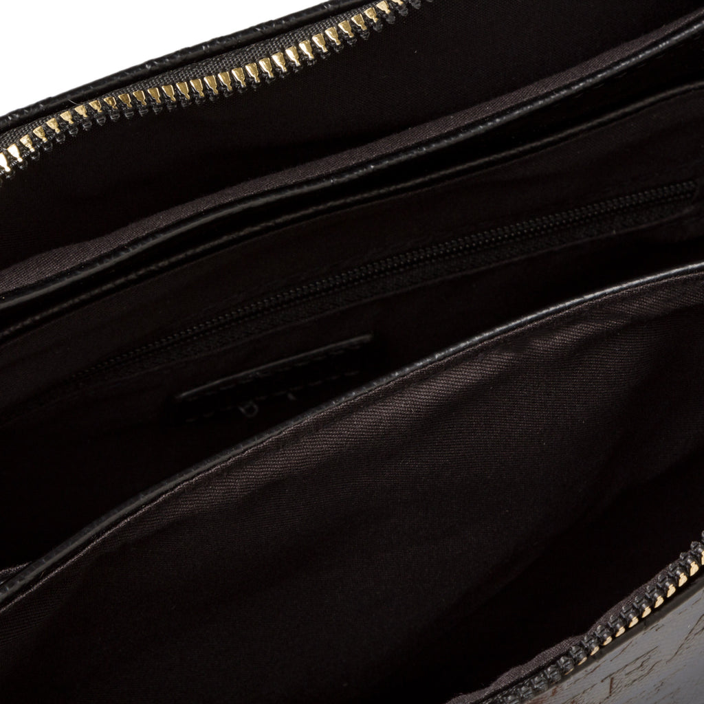 Borsa a tracolla nera da donna con stampa monogramma Swish Jeans