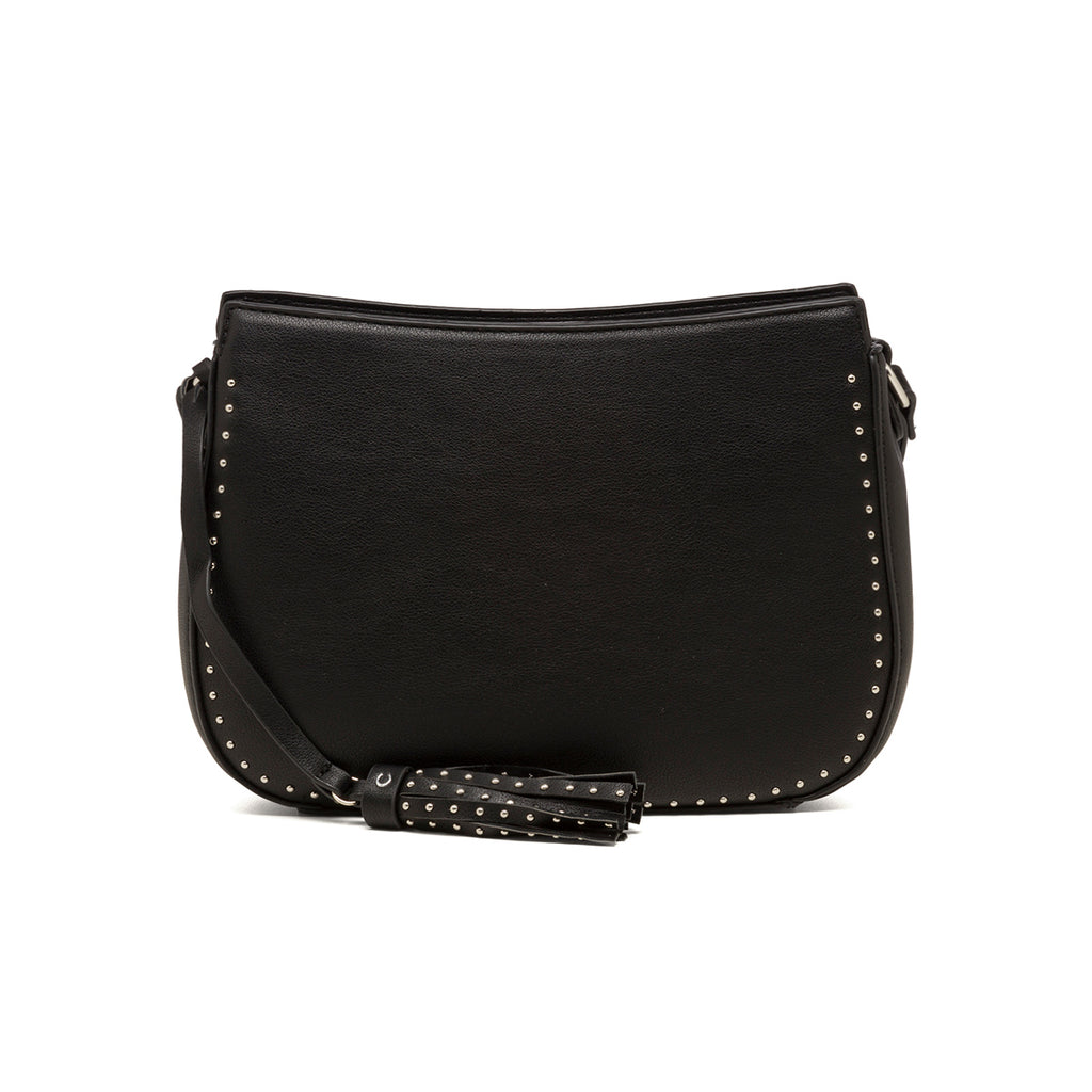 Borsa a tracolla nera da donna con borchiette Carrera Jeans Allie