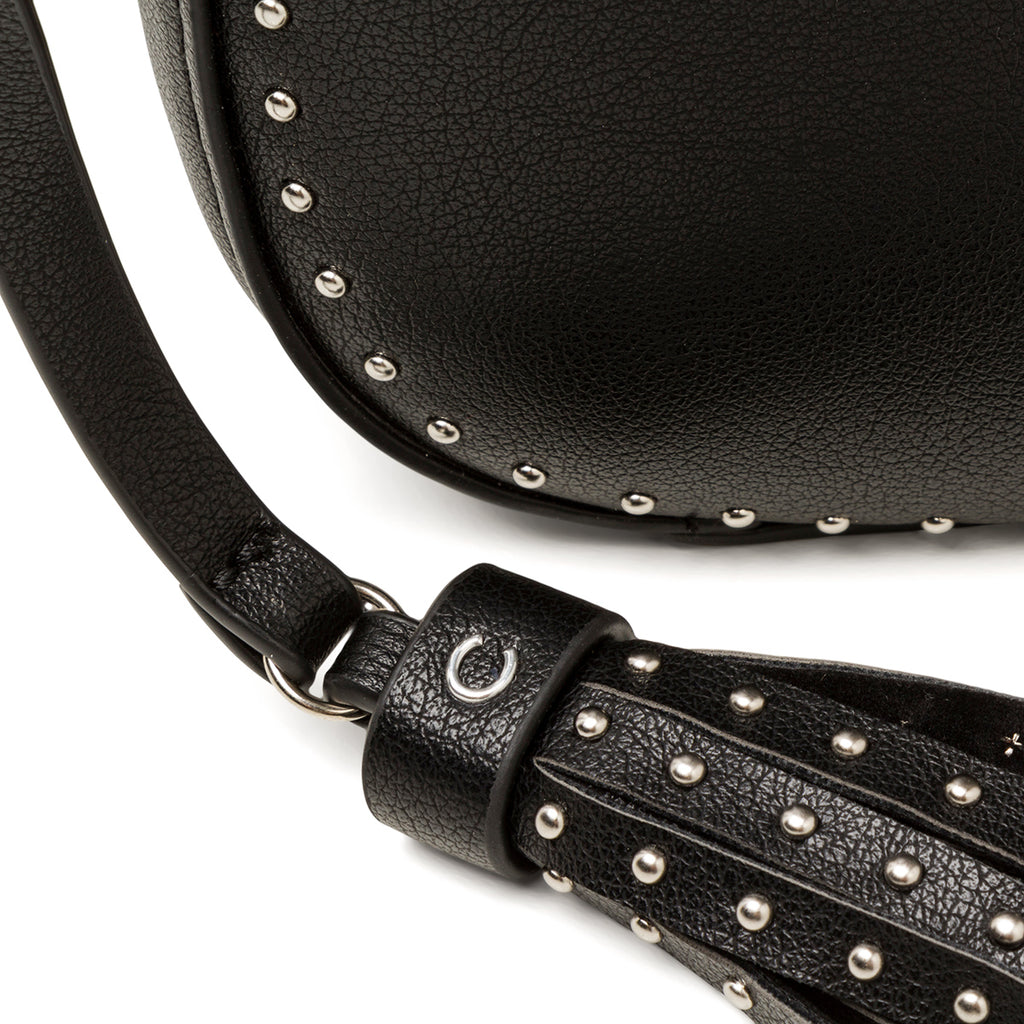 Borsa a tracolla nera da donna con borchiette Carrera Jeans Allie