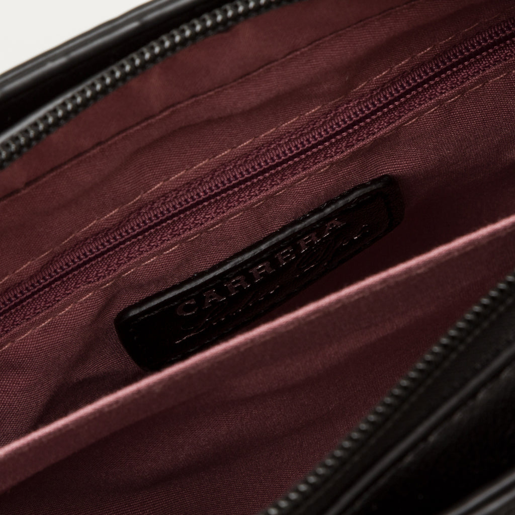 Borsa a tracolla nera da donna con borchiette Carrera Jeans Allie