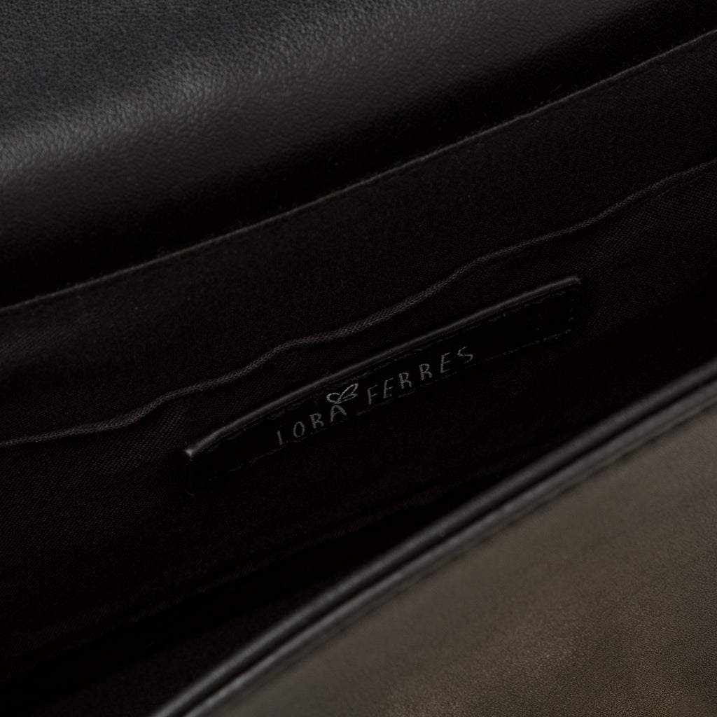 Borse nera da donna con tracolla a catena Lora Ferres