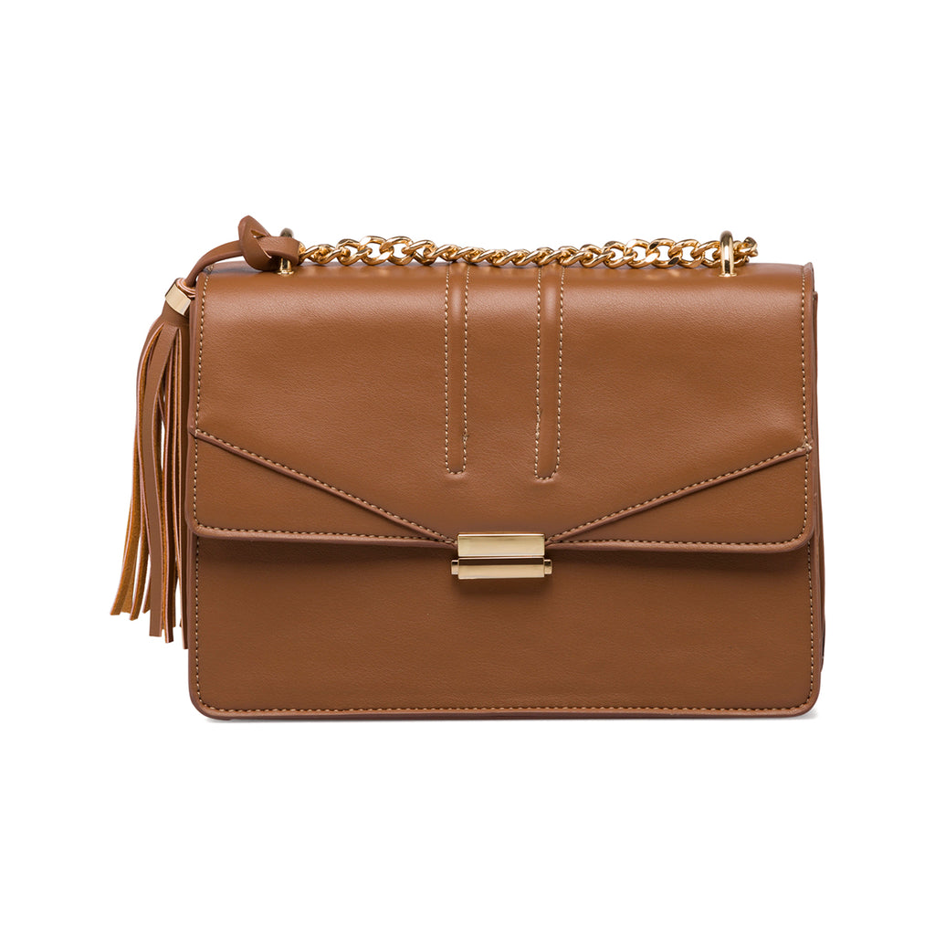 Borse marrone da donna con tracolla a catena Lora Ferres