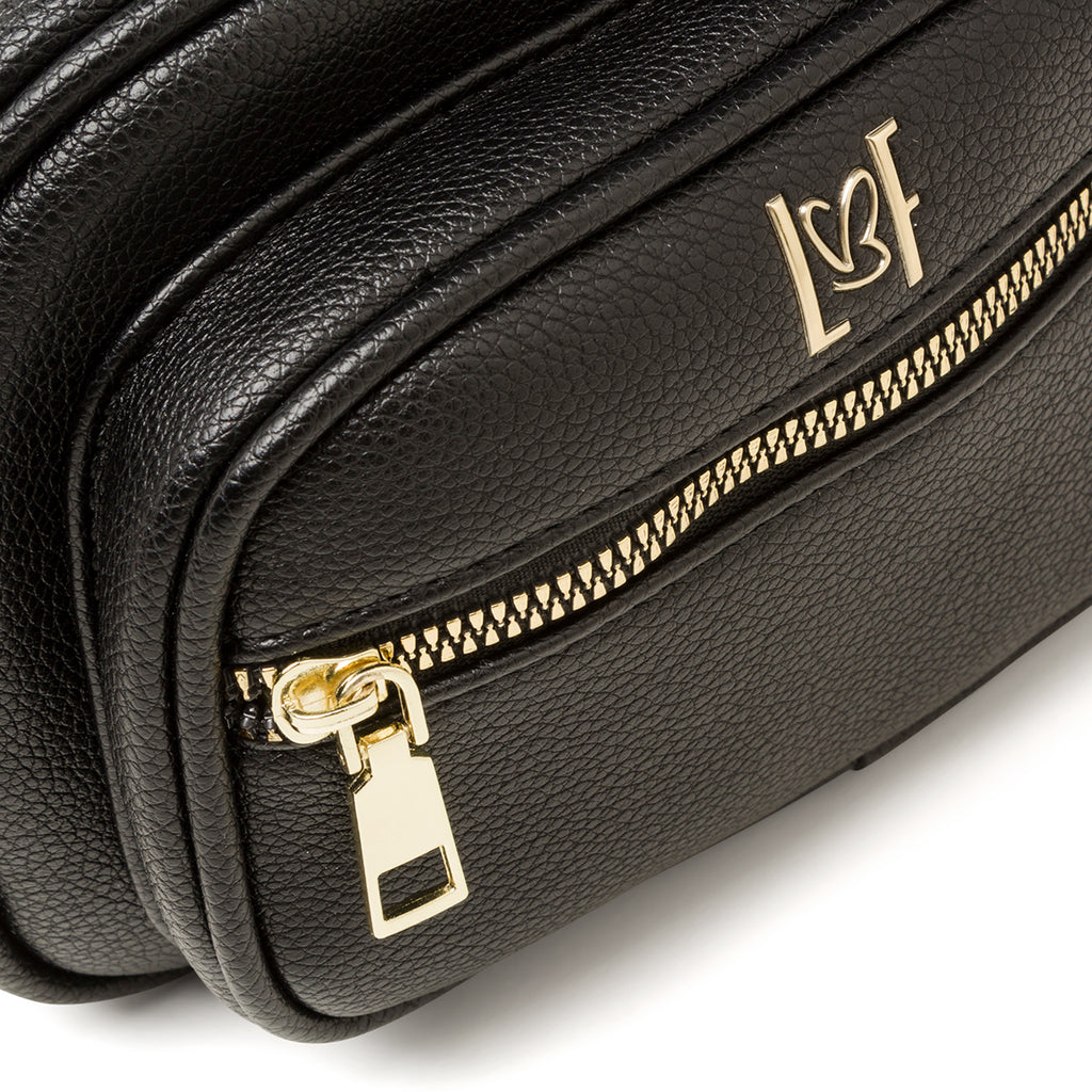 Borsa a tracolla nera da donna con tasca esterna Lora Ferres