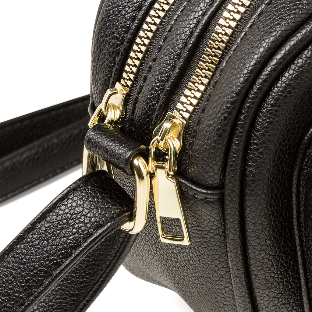 Borsa a tracolla nera da donna con tasca esterna Lora Ferres