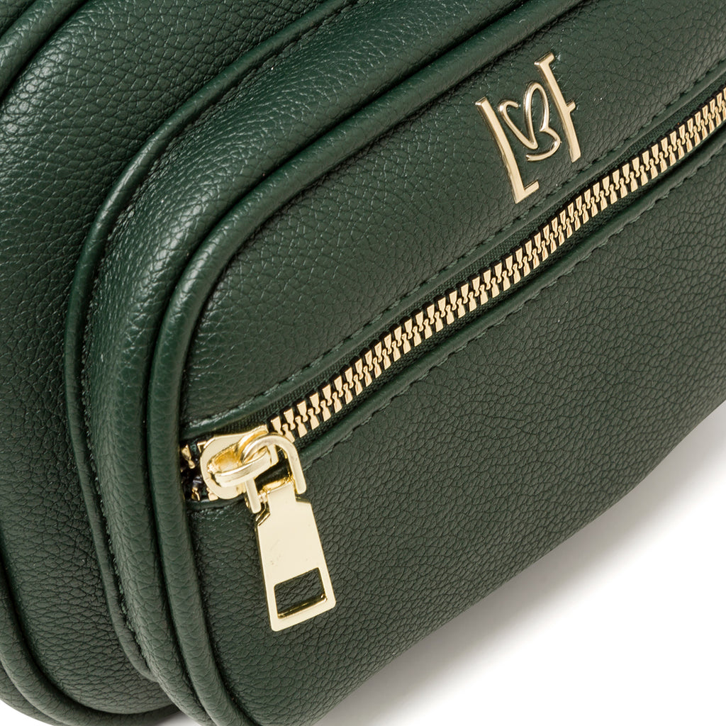 Borsa a tracolla verde da donna con tasca esterna Lora Ferres