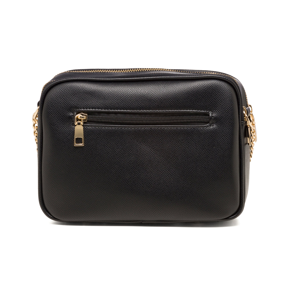 Borsa a tracolla nera da donna con doppia zip Lora Ferres