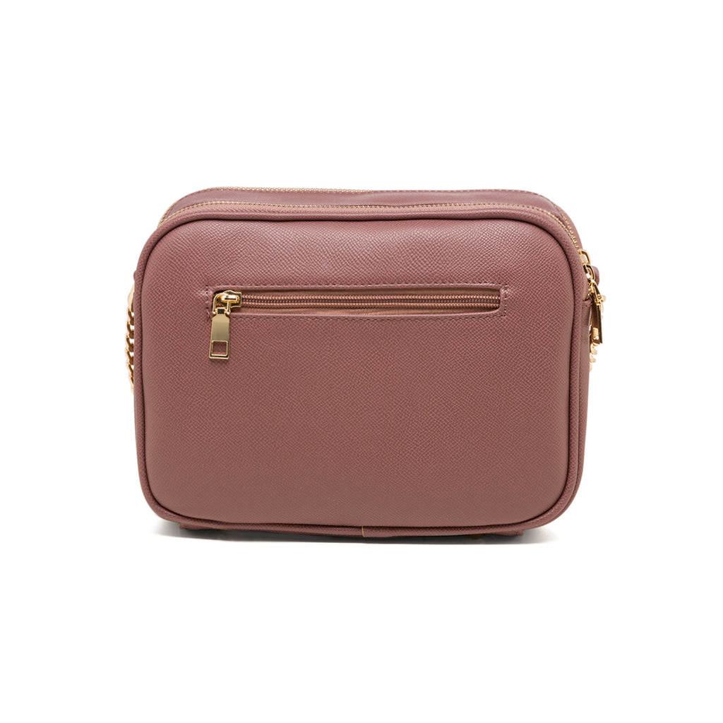 Borsa a tracolla rosa da donna con doppia zip Lora Ferres