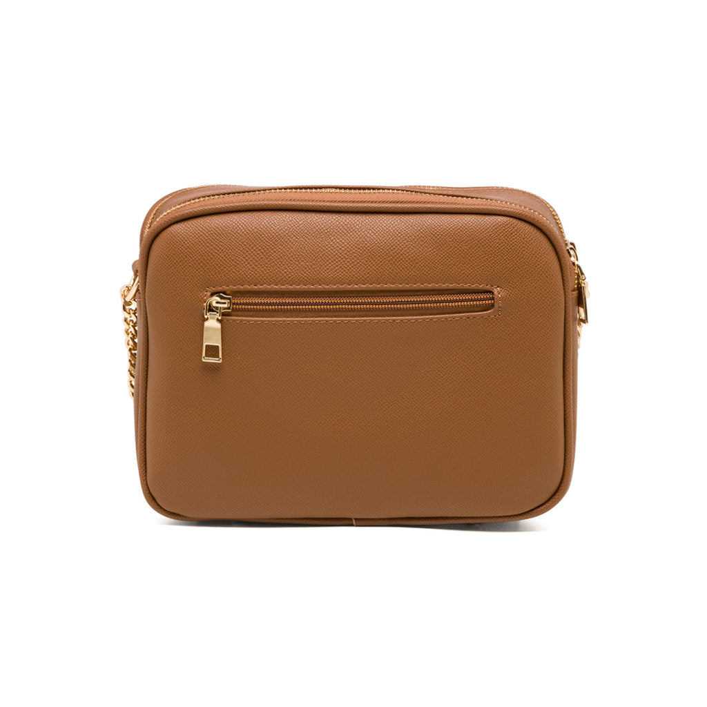 Borsa a tracolla marrone da donna con doppia zip Lora Ferres