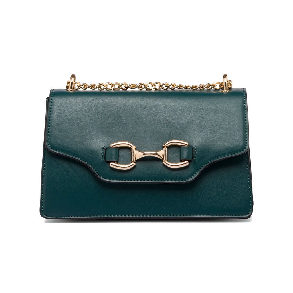 Borse a tracolla verde da donna con morsetto dorato Lora Ferres