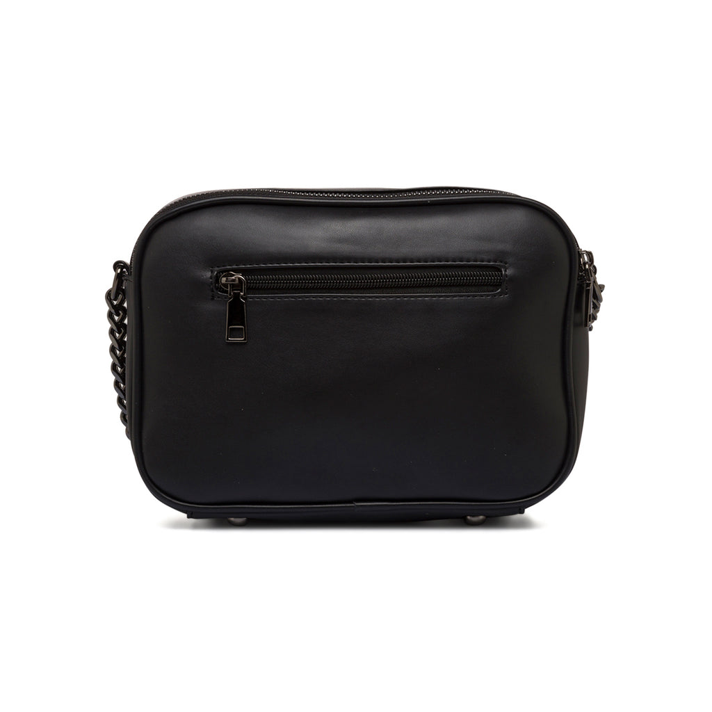 Borsa a tracolla nera da donna con maxi-fibbia Lora Ferres