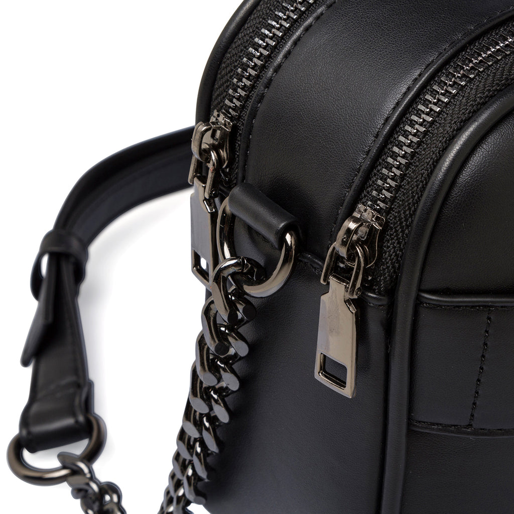 Borsa a tracolla nera da donna con maxi-fibbia Lora Ferres