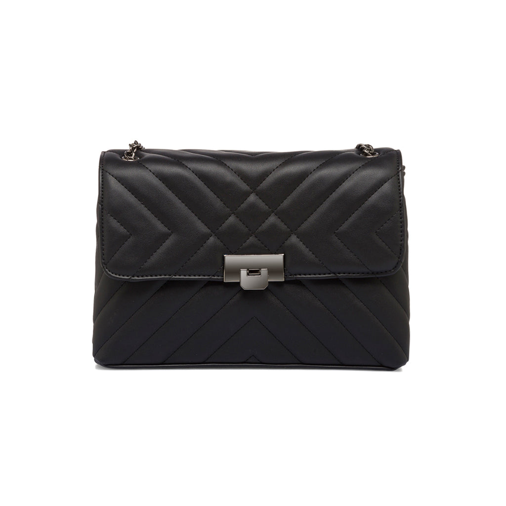 Borsa nera da donna con tracolla a catena lora Ferres