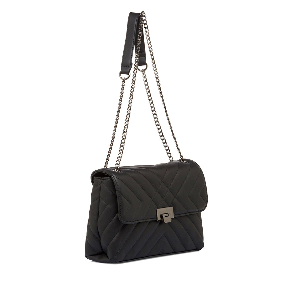Borsa nera da donna con tracolla a catena lora Ferres