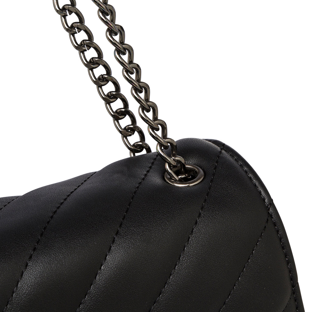 Borsa nera da donna con tracolla a catena lora Ferres