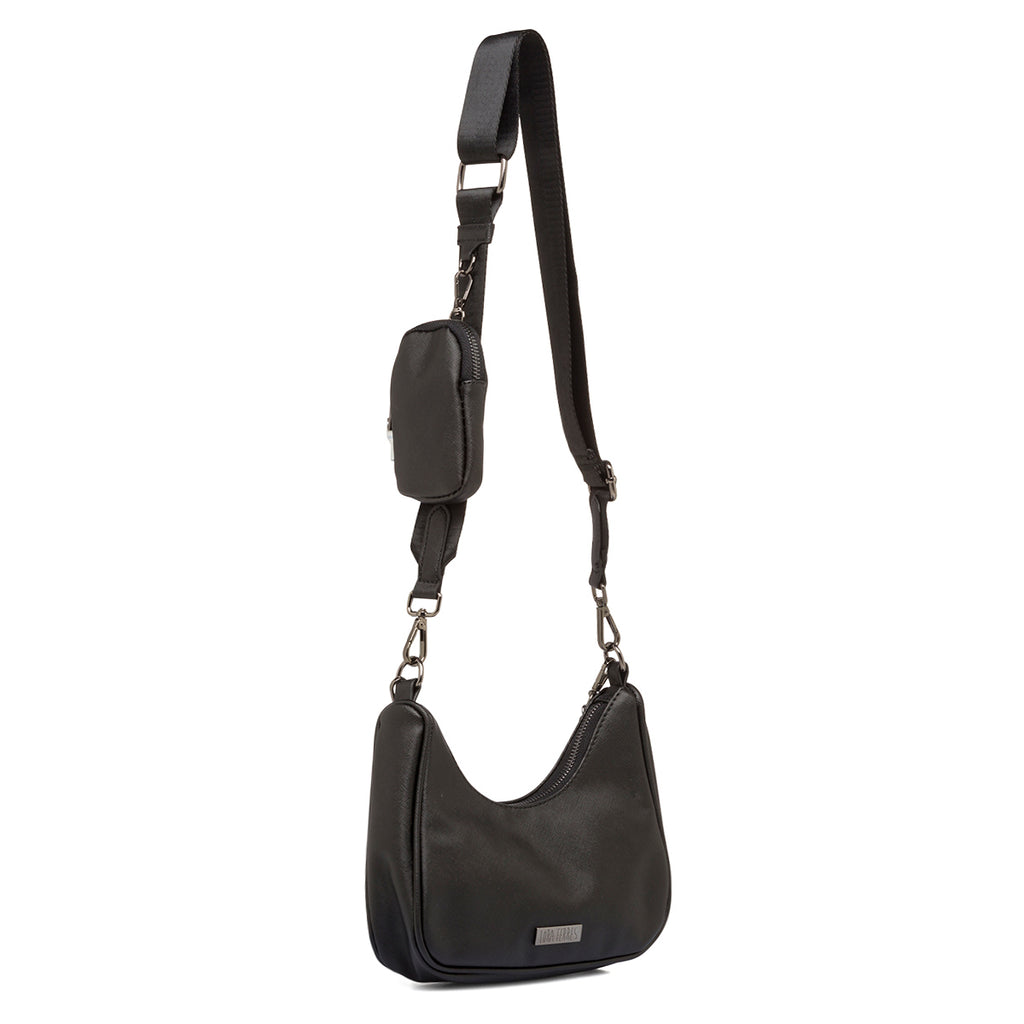 Borsa nera da donna con tracolla a catena lora Ferres