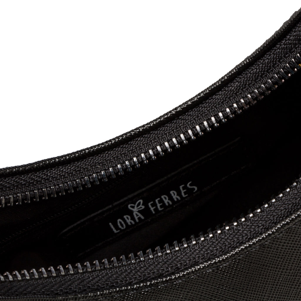 Borsa nera da donna con tracolla a catena lora Ferres