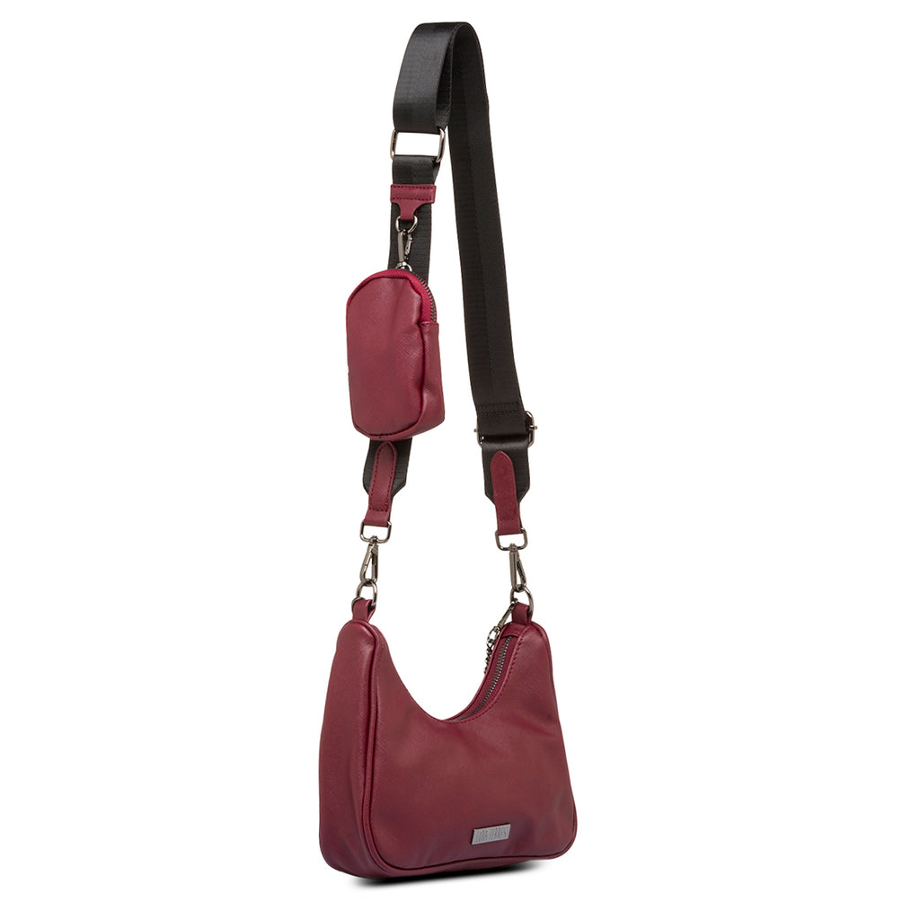Borsa bordeaux da donna con tracolla a catena lora Ferres