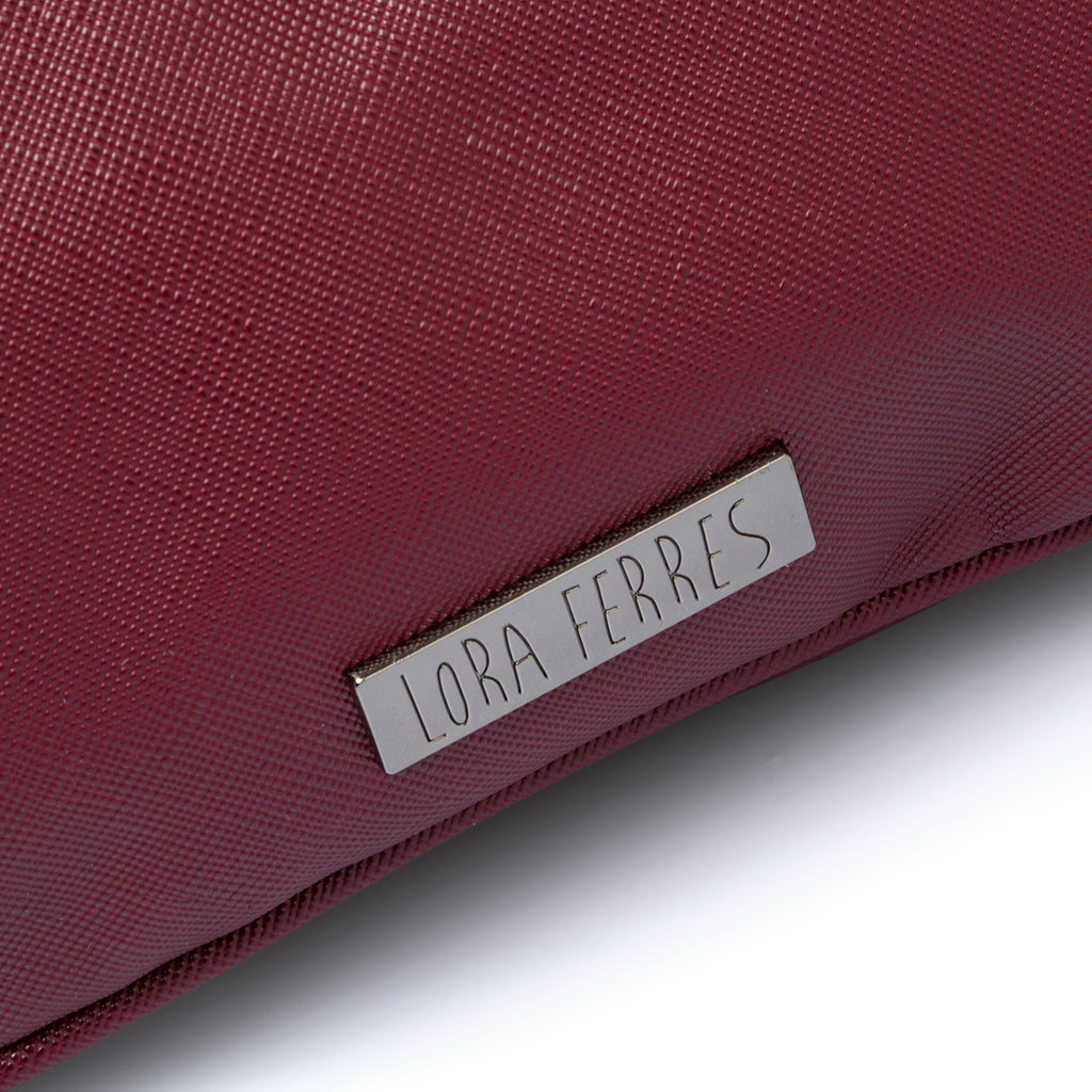 Borsa bordeaux da donna con tracolla a catena lora Ferres