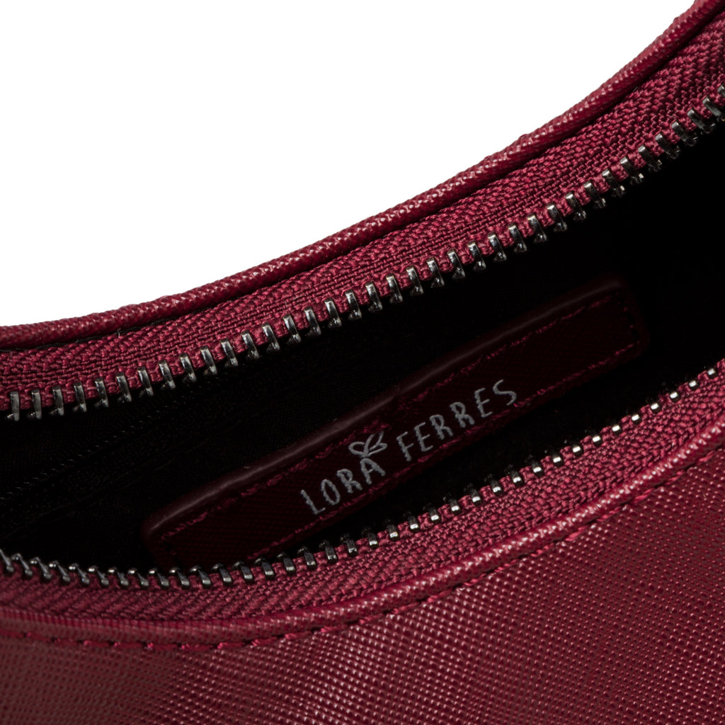 Borsa bordeaux da donna con tracolla a catena lora Ferres