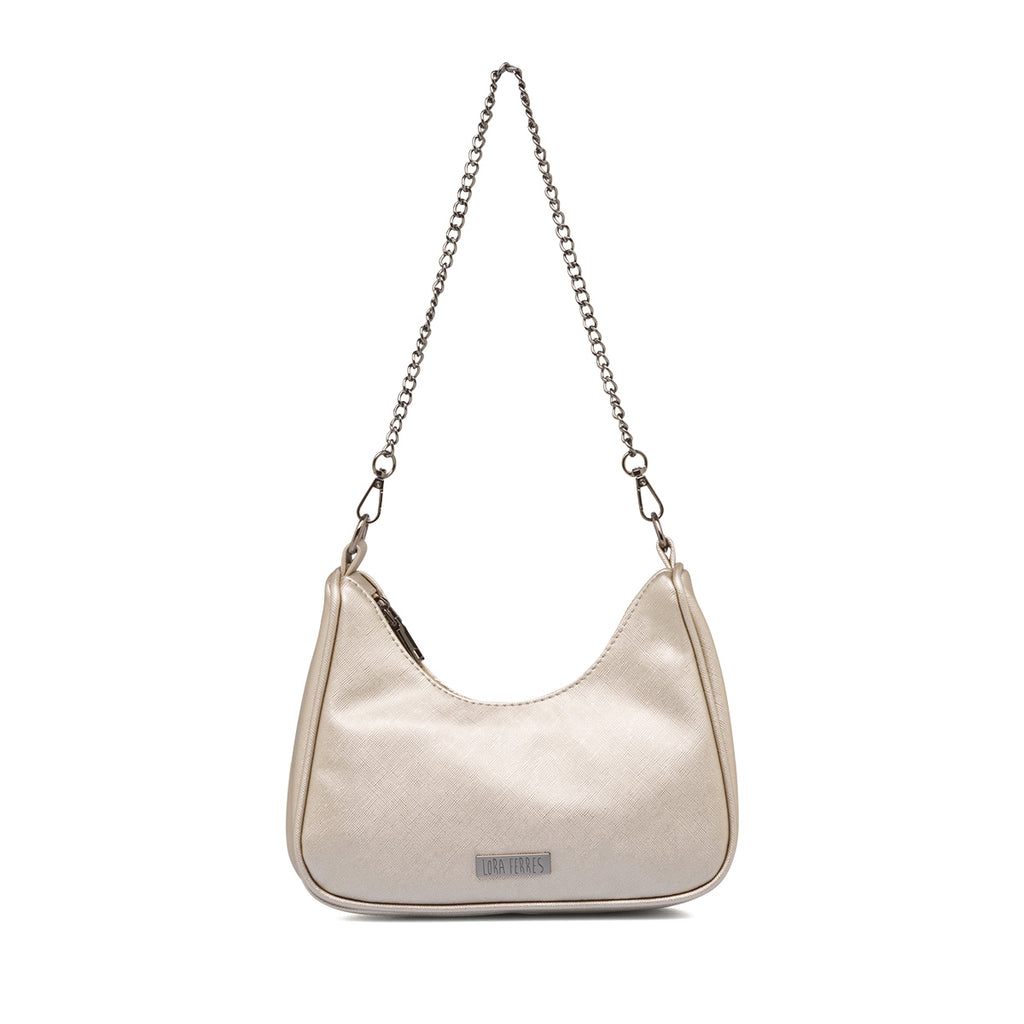Borsa argento da donna con tracolla a catena lora Ferres