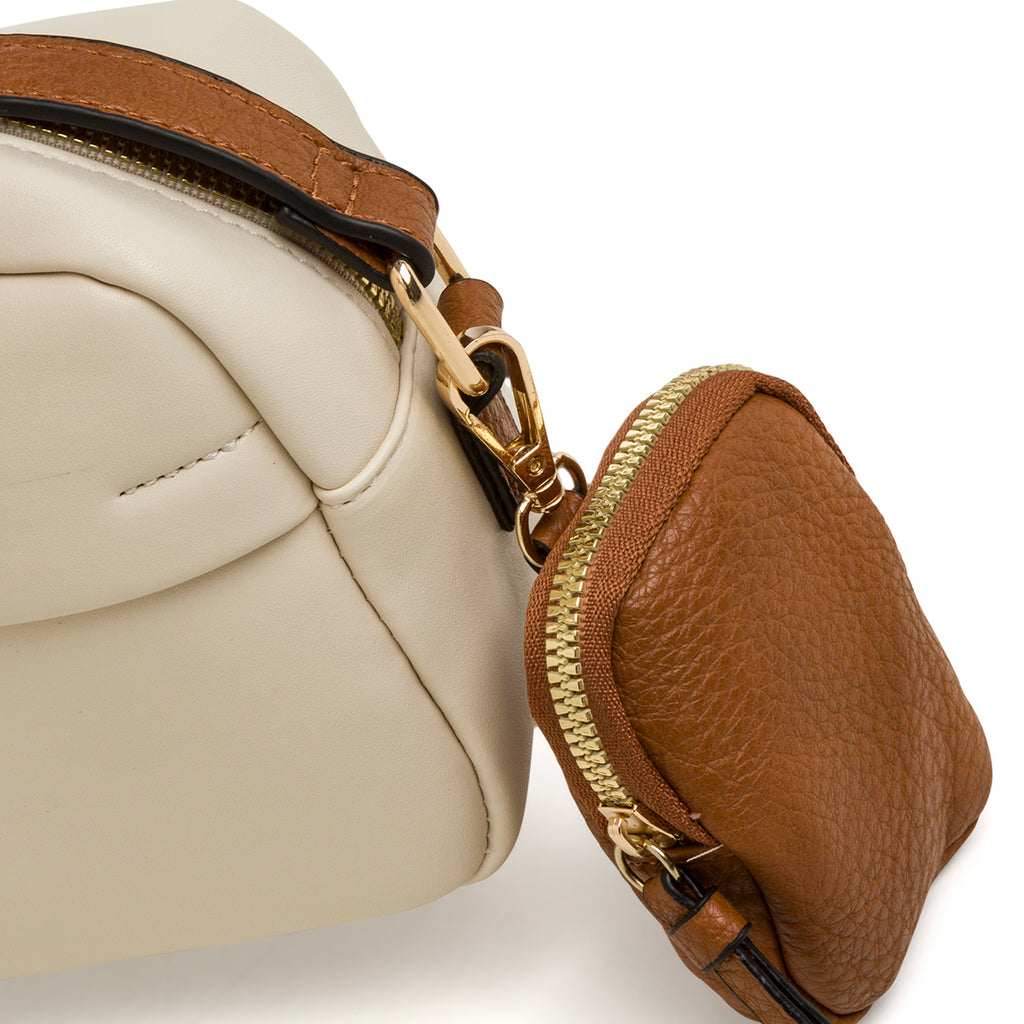 Borsa a tracolla beige da donna con borsello Swish Jeans Tish