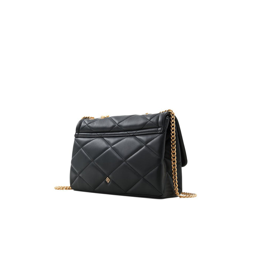 Borsa a tracolla nera in pelle vegana effetto trapuntato Call It Spring Luellaa