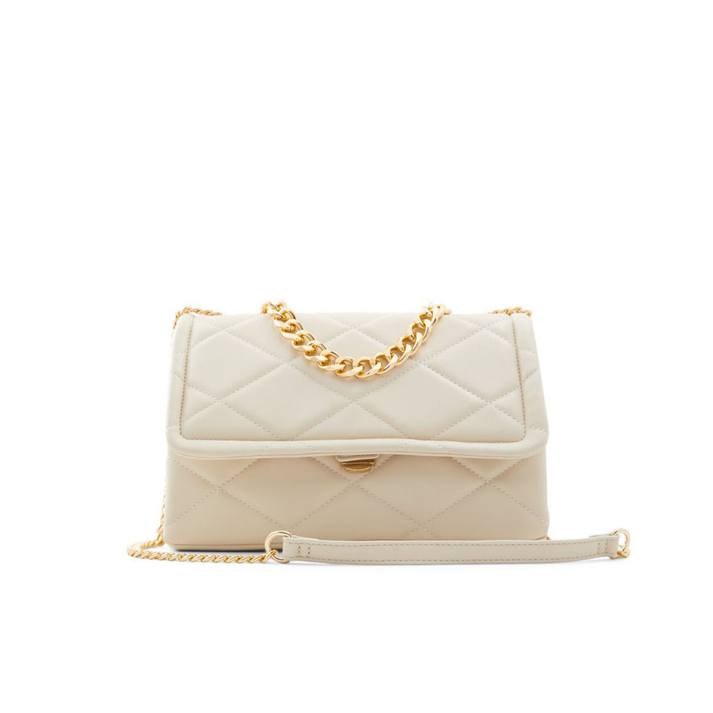 Borsa a tracolla beige in pelle vegana effetto trapuntato Call It Spring Luellaa