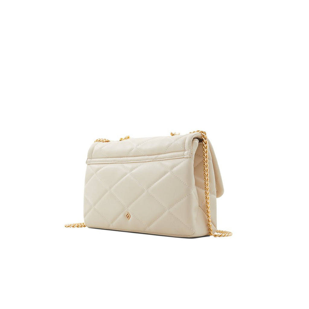 Borsa a tracolla beige in pelle vegana effetto trapuntato Call It Spring Luellaa