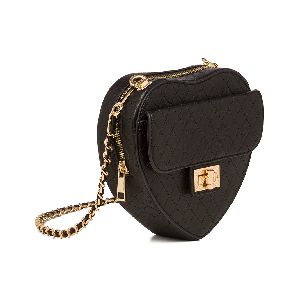 Borsa nera da donna con tracolla in metallo Call It Spring Lilheart