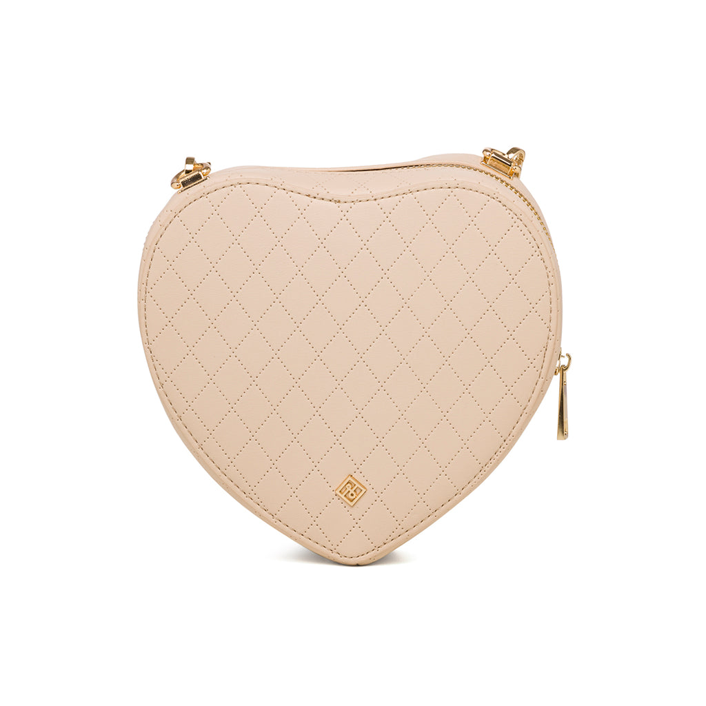 Borsa beige da donna con tracolla in metallo Call It Spring Lilheart