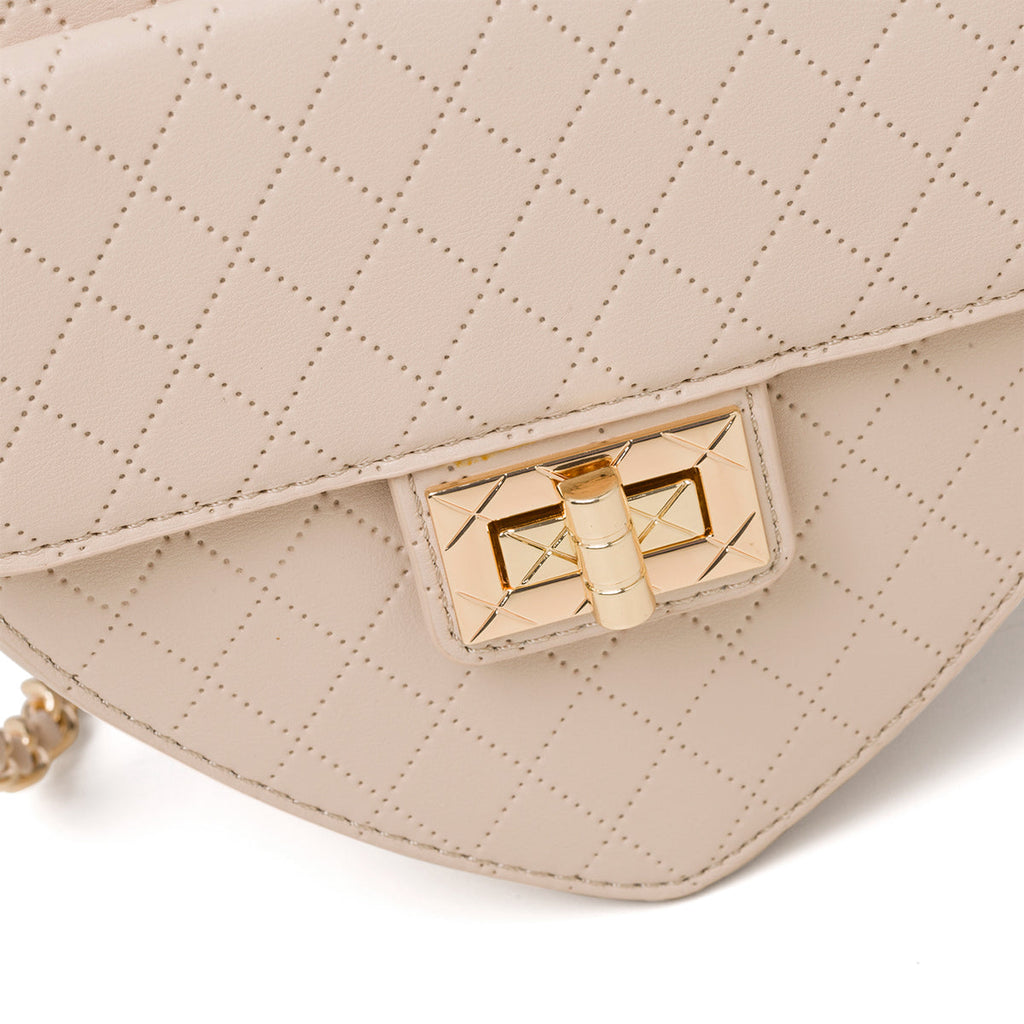 Borsa beige da donna con tracolla in metallo Call It Spring Lilheart