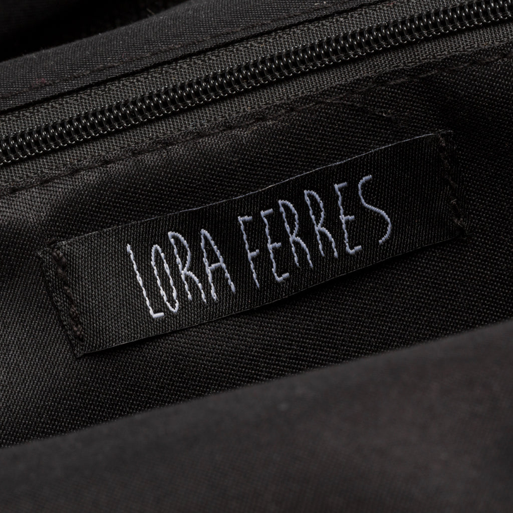 Zaino nero con tasche laterali Lora Ferres