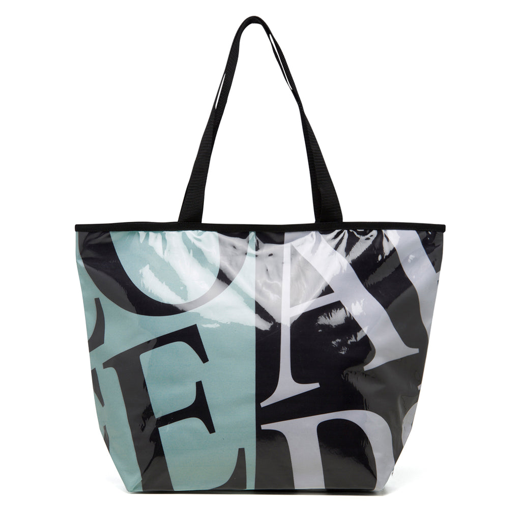 Borsa da mare acquamarina e nera Lora Ferres