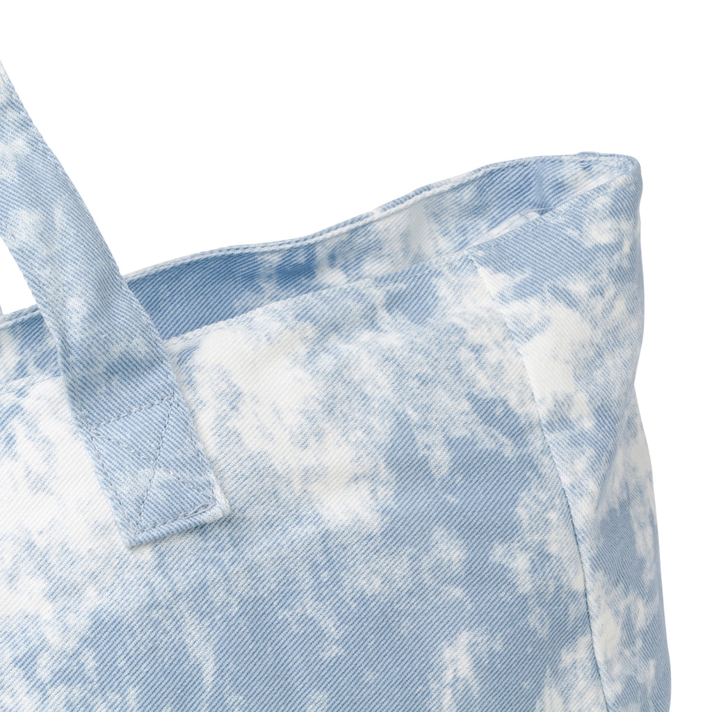 Borsa da mare azzurra e bianca in cotone Lora Ferres On The Beach