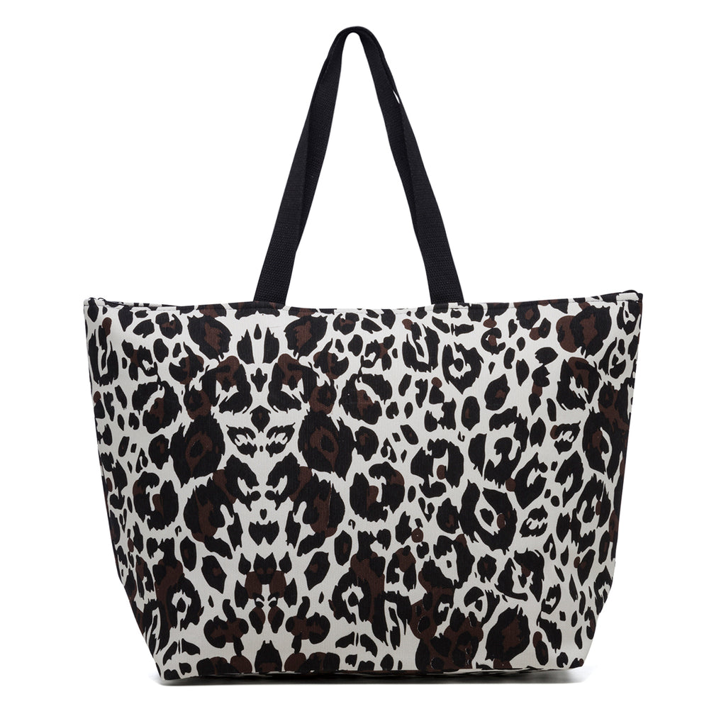 Borsa da mare con stampa animalier Lora Ferres
