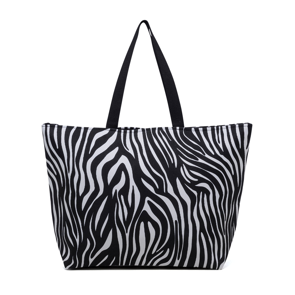 Borsa da mare con stampa zebrata Lora Ferres