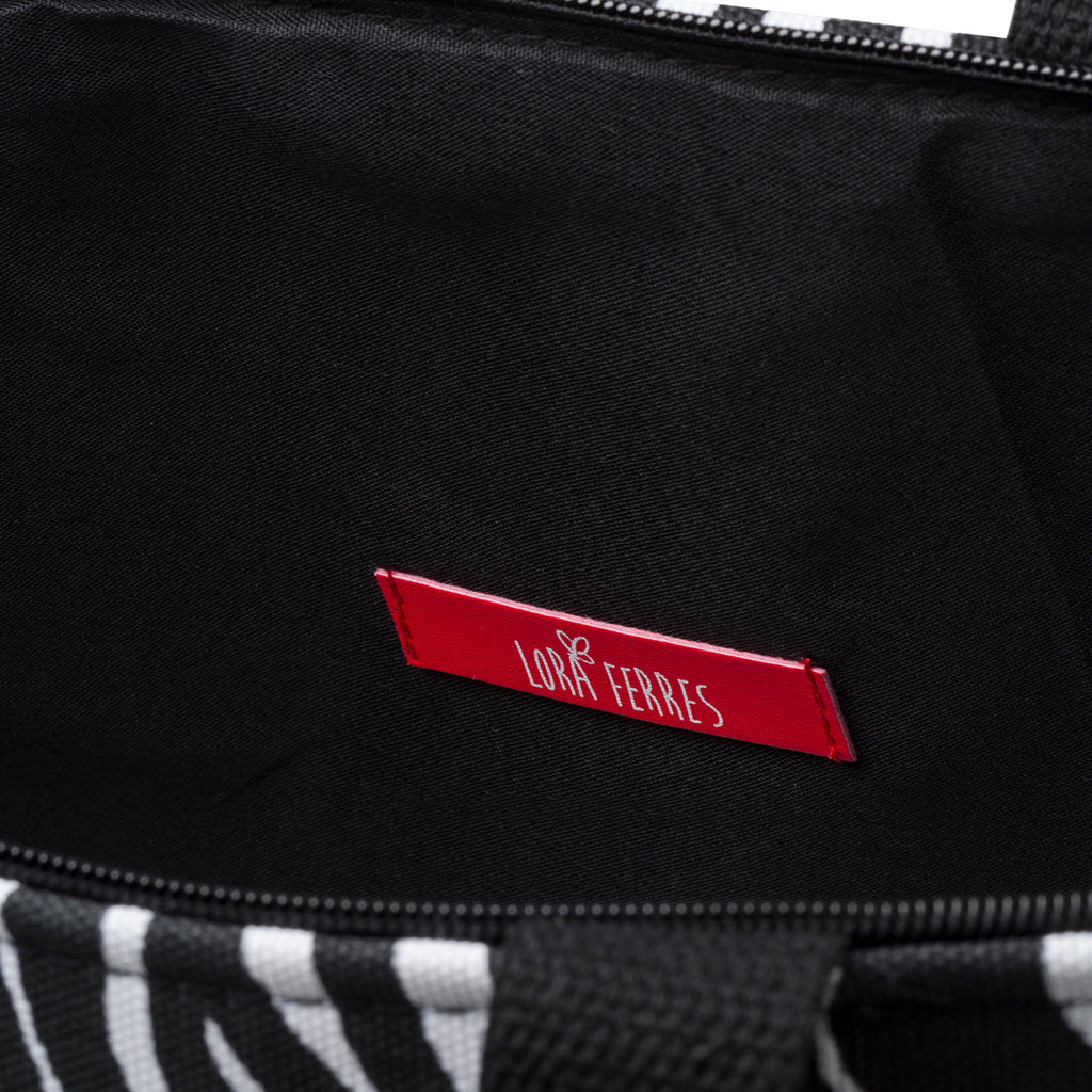 Borsa da mare con stampa zebrata Lora Ferres