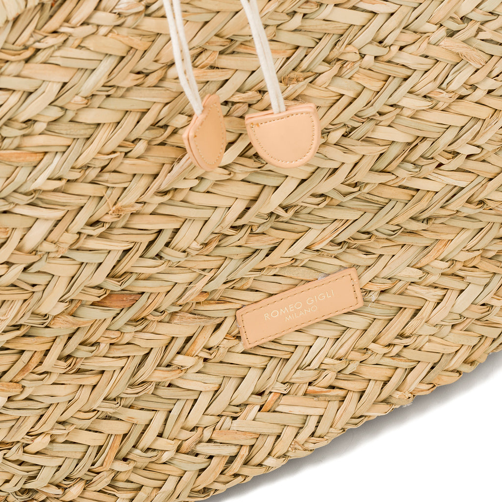 Borsa da mare effetto paglia con maxi fiore Romeo Gigli Daisy