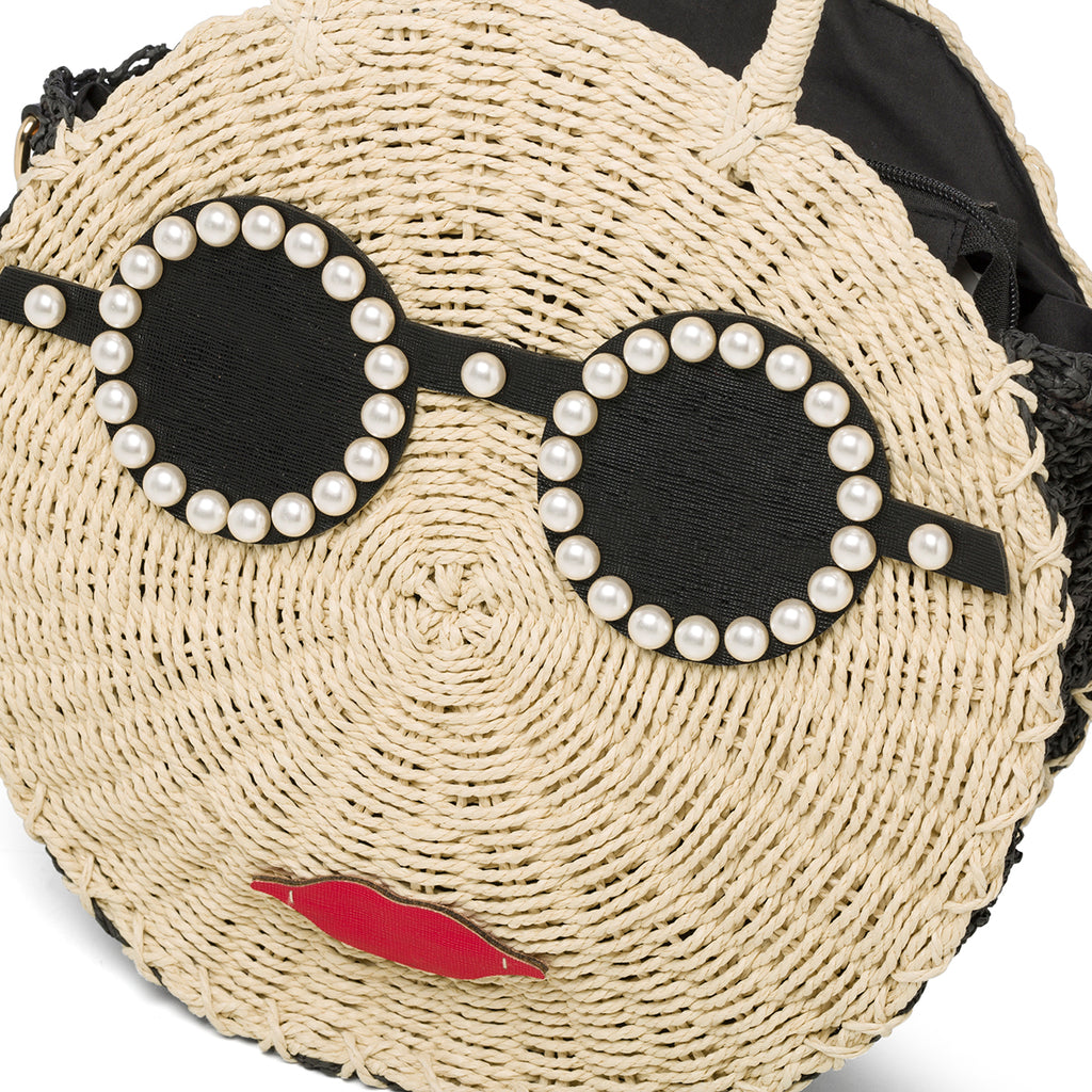 Borsa da mare beige effetto paglia Romeo Gigli Tondino