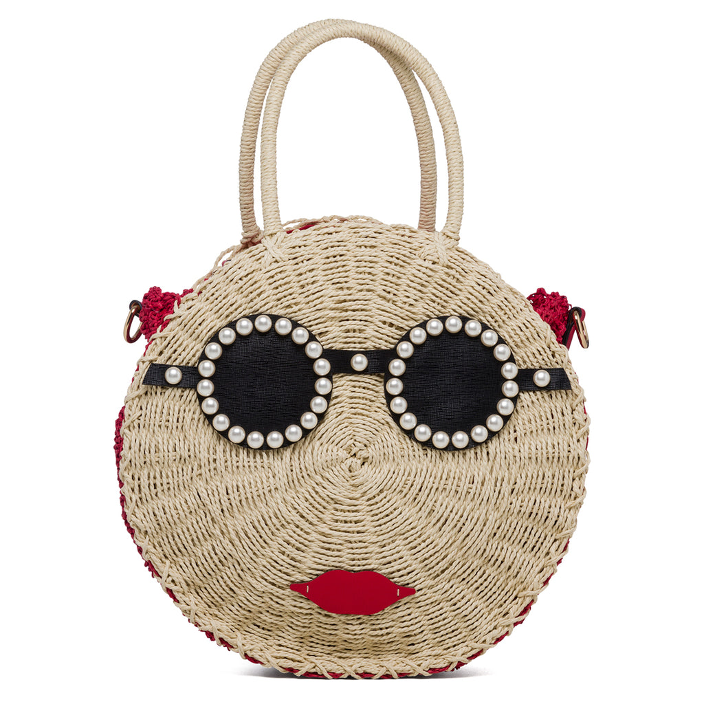 Borsa da mare beige effetto paglia Romeo Gigli Tondino