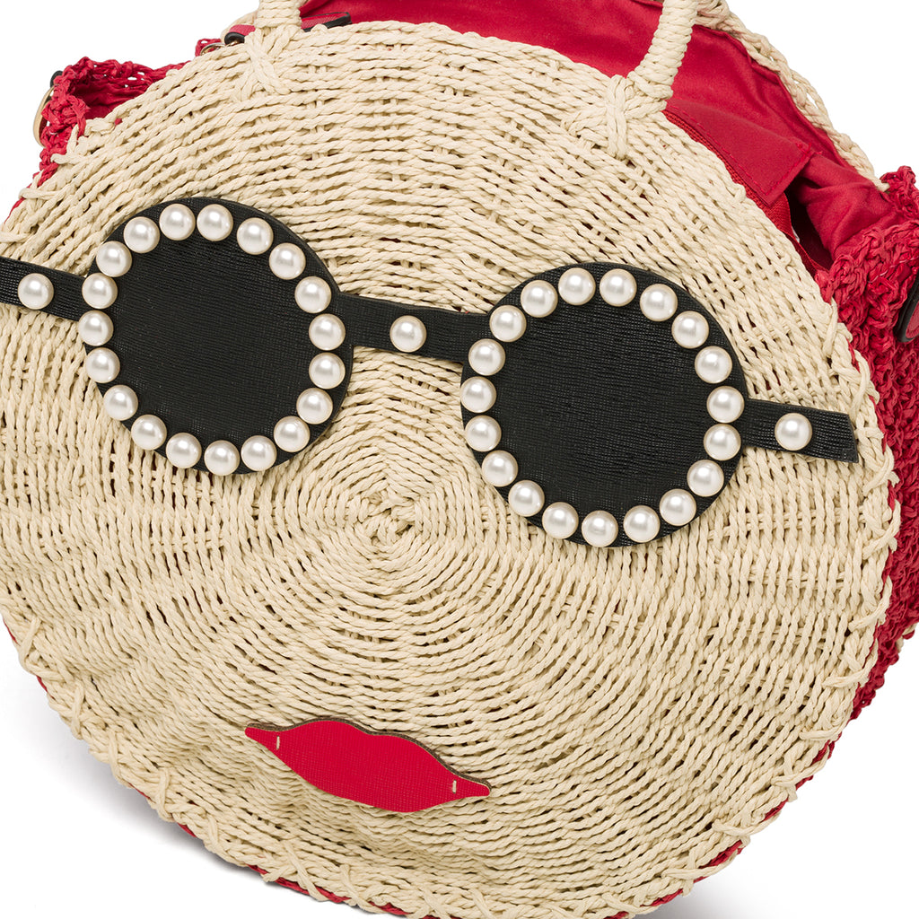 Borsa da mare beige effetto paglia Romeo Gigli Tondino