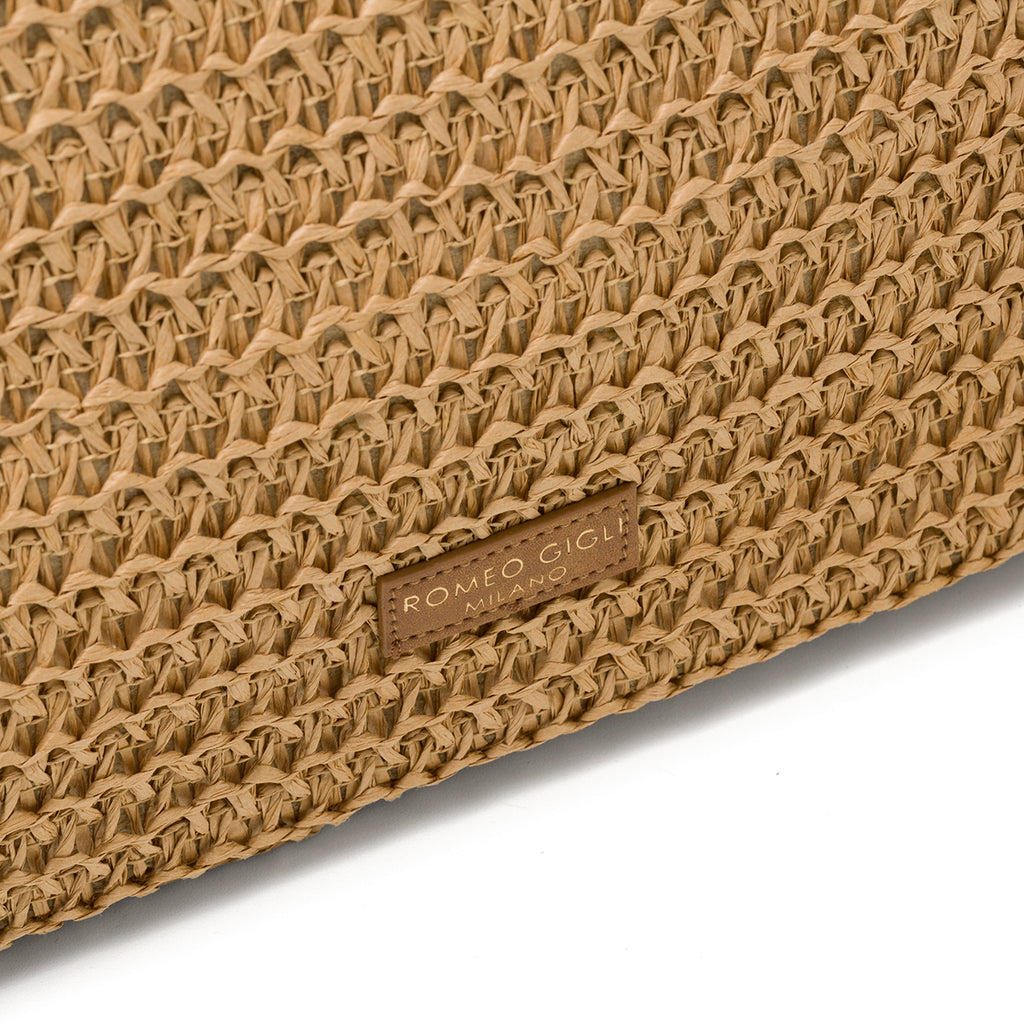 Borsa da mare beige effetto paglia Romeo Gigli Dany