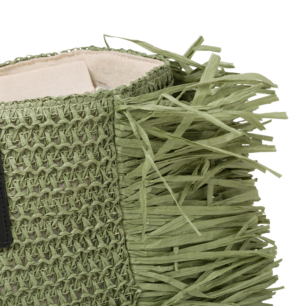 Borsa da mare verde effetto paglia Romeo Gigli Dany