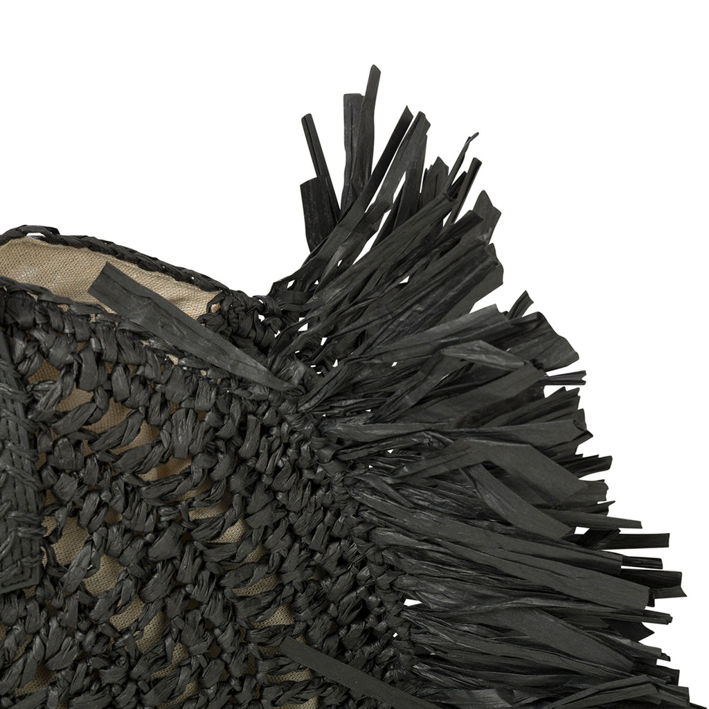 Borsa da mare nera effetto paglia Romeo Gigli Dany