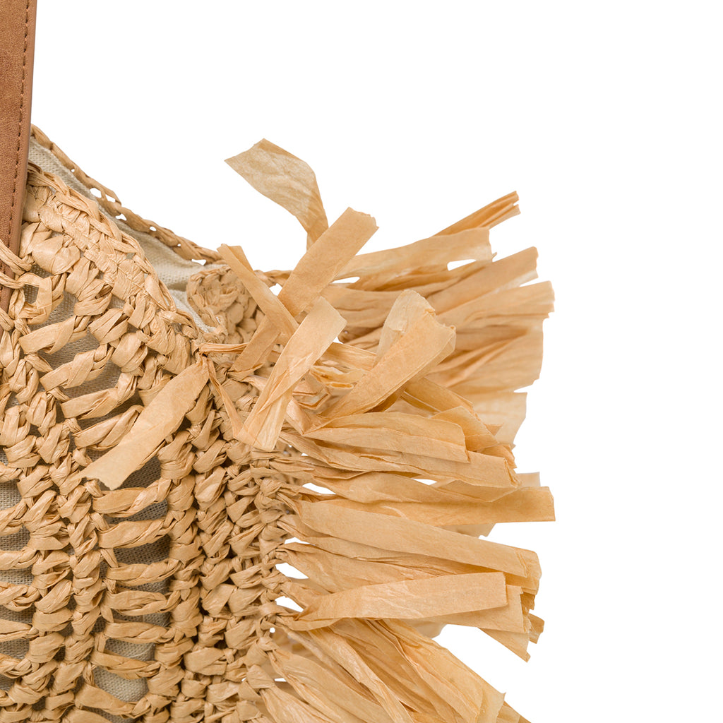 Borsa da mare beige effetto paglia Romeo Gigli Dany