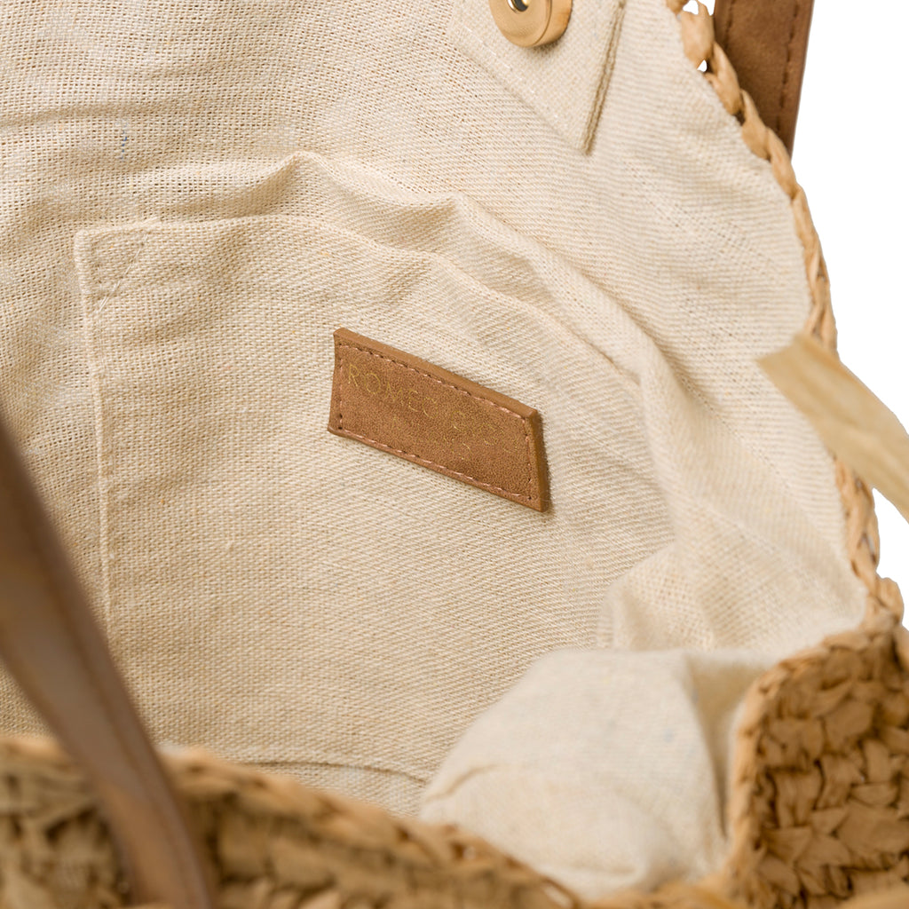 Borsa da mare beige effetto paglia Romeo Gigli Dany