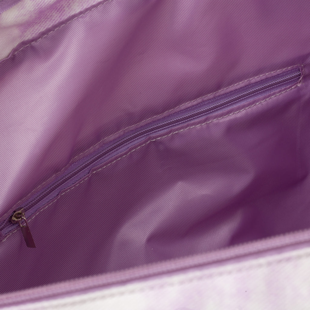 Borsa da mare lilla e bianca da donna Lora Ferres On The Beach